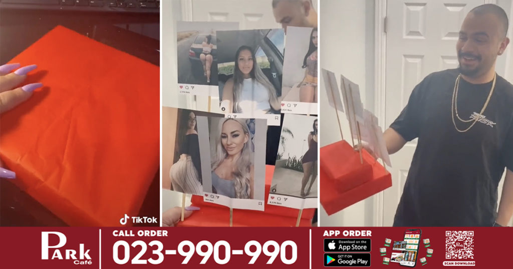 កុំចេះតែហ៊ាន Like ផ្តេសផ្តាស! ថ្ងៃ Valentine ប្រពន្ធព្រីនរូបស្រីស្អាតៗដែលប្តីបានចុច Like ក្នុង Instagram ធ្វើជាកាដូឲ្យប្តី (មានវីដេអូ)