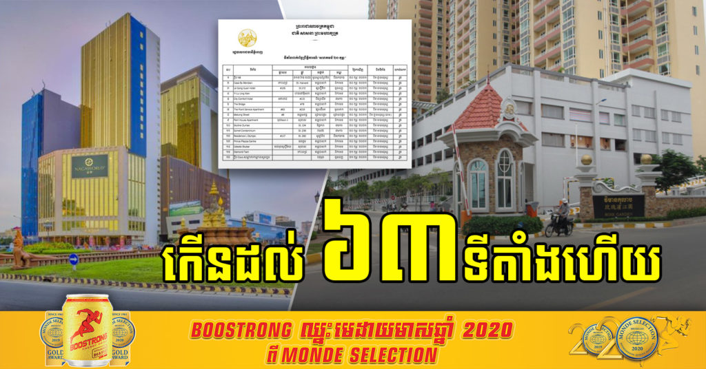 បន្ទាន់! ទីតាំងពាក់ព័ន្ធព្រឹត្តិការណ៍ “សហគមន៍២០កុម្ភៈ” នៅរាជធានីភ្នំពេញ​ កើនដល់៦៣កន្លែង