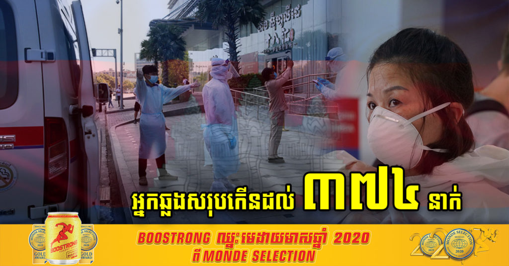 ចំនួនអ្នកឆ្លងជំងឺកូវីដ-១៩ នៅក្នុងព្រឹត្តិការណ៍ សហគមន៍២០កុម្ភៈ កើនដល់ ៣៧៤នាក់ ក្នុងនោះមានជនជាតិខ្មែរ ៤៤នាក់