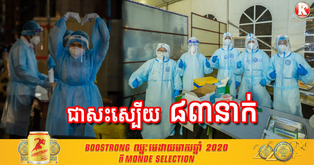 ដំណឹងរីករាយ ថ្ងៃនេះគ្រូពេទ្យកម្ពុជា ព្យាបាលអ្នកជំងឺកូវីដ១៩ ជាសះស្បើយរហូតដល់៨៣នាក់