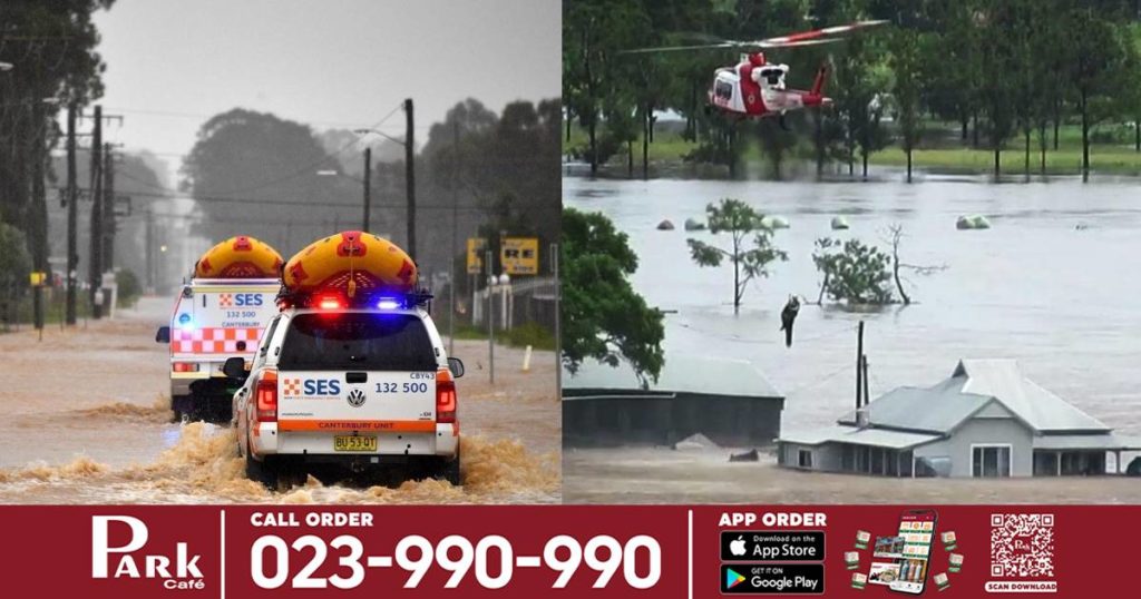 ពលរដ្ឋអូស្រ្តាលីរាប់ពាន់នាក់ត្រូវជម្លៀសខ្លួនជាបន្ទាន់ក្រោយពីក្រុងស៊ីដនីបានកើតមានទឹកជំនន់ដ៏អាក្រក់បំផុតមិនធ្លាប់មានក្នុងរយៈពេល ៦០ ឆ្នាំចុងក្រោយនេះ