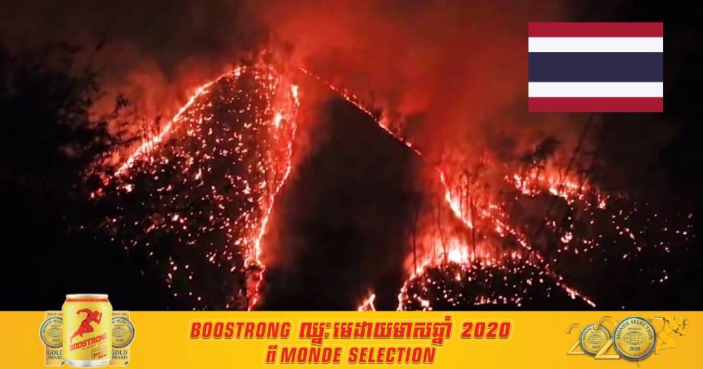 ព្រៃនៅខេត្តឈៀងម៉ៃប្រទេសថៃត្រូវភ្លើងឆេះយ៉ាងខ្លាំង ក្រោយកសិករថៃនាំគ្នាទៅដុតដំណាំរបស់ពួកគាត់នៅក្បែរនោះ(មានវីដេអូ)