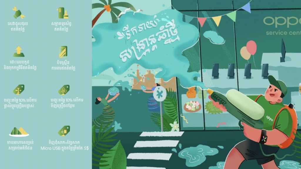 Care & Reach ពី OPPO Service Day ក្នុងខែមេសា ទទួលបានការបញ្ចុះតំលៃអស់ទាស់