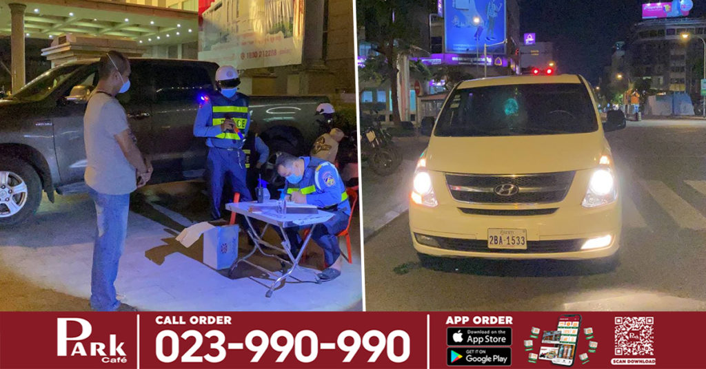 កម្លាំងនគរបាលចរាចរណ៍ឃាត់រថយន្ត Starex មួយគ្រឿង ដែលពុំមានលិខិតបញ្ជាក់  បើកបរក្នុងម៉ោងហាមឃាត់ ល្មើសនឹងបំរាមគោចរ ក្នុងខណ្ឌដូនពេញ