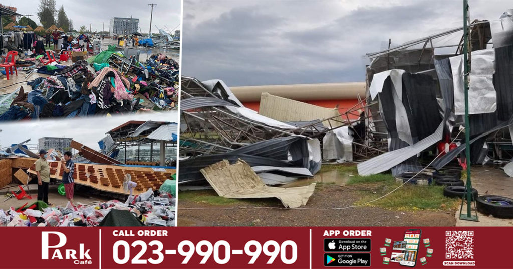 ខ្យល់កន្ត្រាក់វាយប្រហារបំផ្លាញតូបលក់ទំនិញជាង៦០តូប និងផ្ទះ​ប្រជាពលរដ្ឋ១៥ខ្នង នៅ​ក្រុងប៉ោយប៉ែត