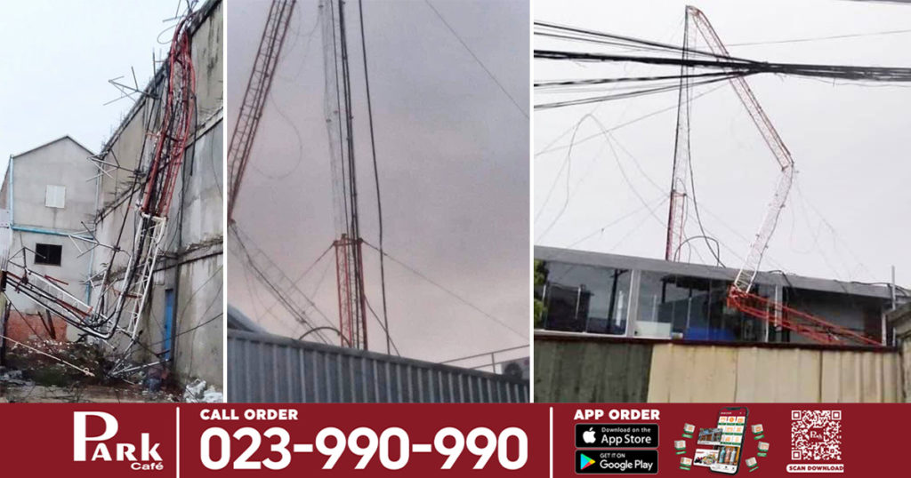 ខ្យល់កន្ត្រាក់ខ្លាំង បណ្ដាលឲ្យបាក់អង់តែនវិទ្យុមួយ ដួលរលំលើដំបូលផ្ទះប្រជាពលរដ្ឋចំនួន២ខ្នងផ្ទះ