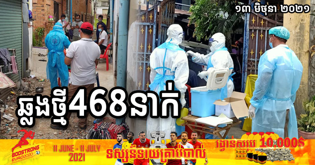 ថ្ងៃនេះ ក្រសួងបន្តរកឃើញអ្នកឆ្លងកូវីដថ្មី ៤៦៨នាក់បន្ថែមទៀត ខណៈបាត់បង់ជីវិតដល់១៥នាក់