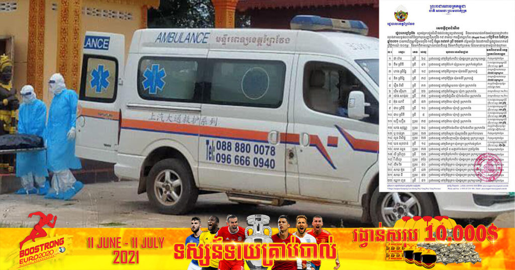 ខេត្តព្រៃវែង រកឃើញអ្នកវិជ្ជមានកូវីដ ៣៩នាក់បន្ថែមទៀតនៅក្នុងក្រុង/ស្រុកចំនួន១០នេះ