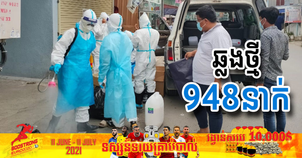 ថ្ងៃនេះ ក្រសួងបន្តរកឃើញអ្នកឆ្លងកូវីដថ្មី ៩៤៨នាក់បន្ថែមទៀត ខណៈអ្នកជាសះស្បើយ ៦១៥នាក់