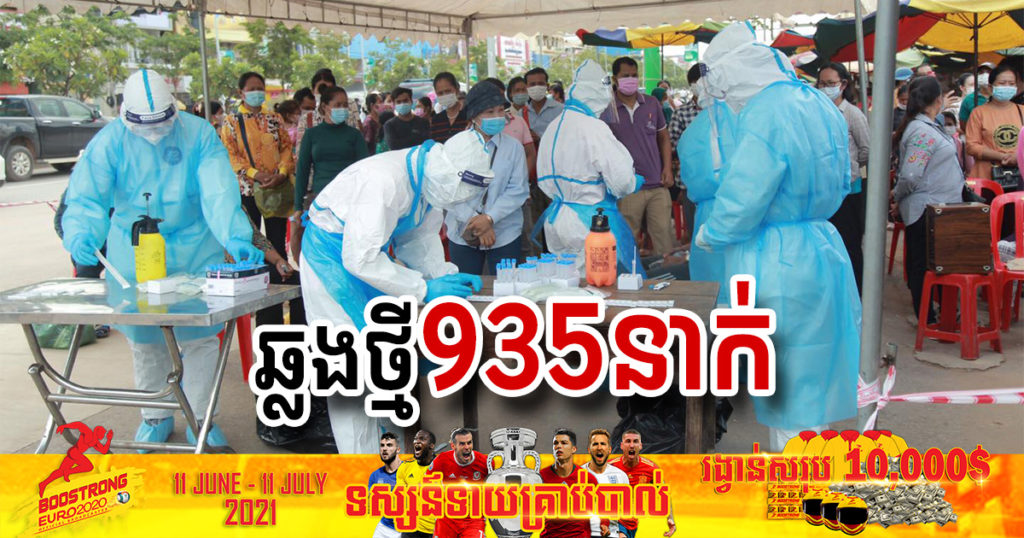 ថ្ងៃនេះ ក្រសួងបន្តរកឃើញអ្នកឆ្លងកូវីដថ្មី ៩៣៥នាក់បន្ថែមទៀត ខណៈអ្នកជាសះស្បើយ ៦៥៤នាក់