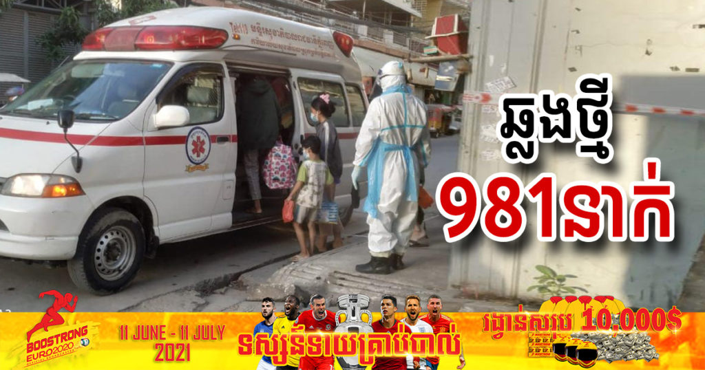 ថ្ងៃនេះ ក្រសួងបន្តរកឃើញអ្នកឆ្លងកូវីដថ្មី 981នាក់បន្ថែមទៀត ខណៈឆ្លងសរុបកើនដល់ជាង 6ម៉ឺននាក់