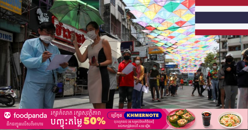 ថ្ងៃនេះ ថៃរកឃើញអ្នកឆ្លងកូវីដ ១៩ ចំនួន ៦,១៦៦នាក់ ខណៈតួលេខអ្នកឆ្លងសរុបកើនដល់ជាង ២៨ ម៉ឺននាក់