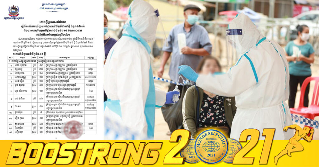 ខេត្តសៀមរាប រកឃើញអ្នកវិជ្ជមានជំងឺកូវីដ-១៩ថ្មី ចំនួន ៩៨នាក់ និងជាសះស្បើយ ៣០នាក់