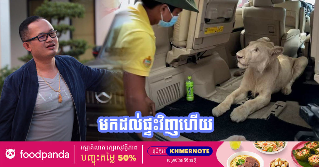 ឯកឧត្តម ហ៊ុន ជា បញ្ជាក់ថាសត្វតោបានទៅដល់ផ្ទះវិញហើយ និងបានរៀបចំអនុវត្តតាមគោលការណ៍របស់ថ្នាក់ដឹកនាំ ដើម្បីសុវត្ថិភាពទាំងមនុស្សក្នុងផ្ទះ និងអ្នកជិតខាង