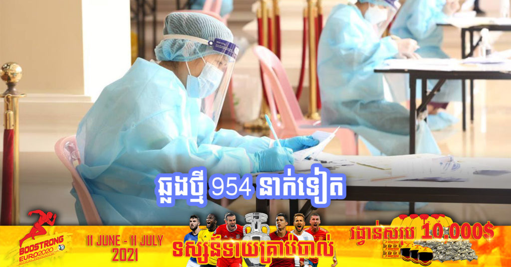 ថ្ងៃនេះ ក្រសួងបន្តរកឃើញអ្នកឆ្លងកូវីដថ្មី 954នាក់បន្ថែមទៀត ខណៈអ្នកជាសះស្បើយ 1046នាក់