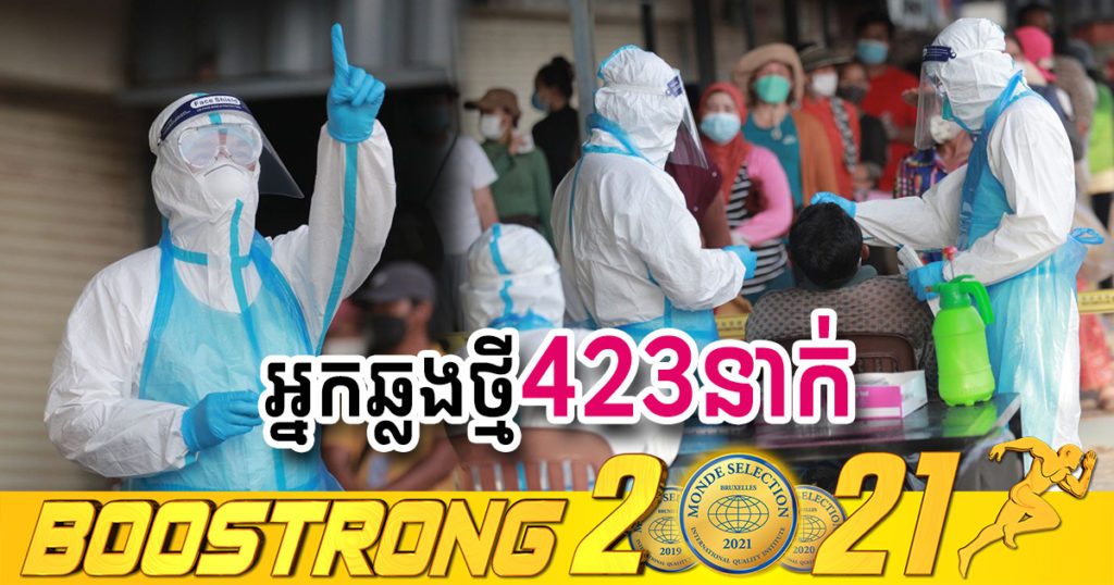 ថ្ងៃនេះ ក្រសួងបន្តរកឃើញអ្នកឆ្លងកូវីដថ្មី 423នាក់បន្ថែមទៀត ខណៈអ្នកជាសះស្បើយ 541នាក់