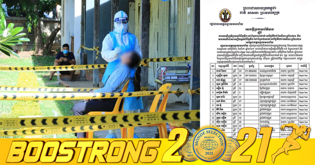 ខេត្តបន្ទាយមានជ័យ បន្តរកឃើញអ្នកវិជ្ជមានកូវីដ-១៩ថ្មី ចំនួន ១៤៤នាក់ និងអ្នកជាសះស្បើយបន្ថែម ៥១នាក់