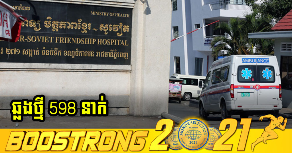 ថ្ងៃនេះ ក្រសួងបន្តរកឃើញអ្នកឆ្លងកូវីដថ្មី 598នាក់បន្ថែមទៀត ខណៈអ្នកជាសះស្បើយ 682នាក់