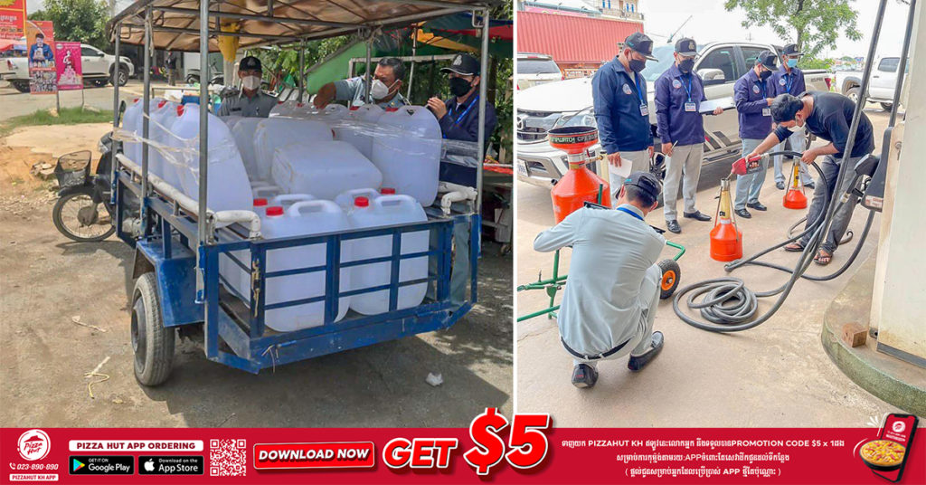 ស្ថានីយប្រេងឥន្ធនៈចំនួន ២ទីតាំង ត្រូវបានរកឃើញភាពមិនអនុលោម និងអាល់កុលក្លែងក្លាយប្រមាណ ១ តោនត្រូវបានរឹបអូសនៅរាជធានីភ្នំពេញ