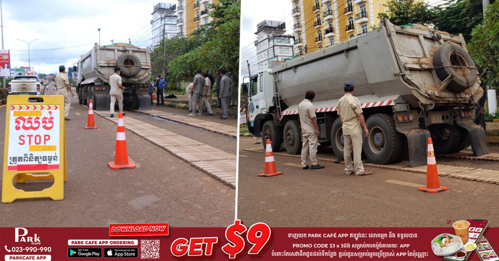 ក្រសួងសាធារណការ ចាប់យានយន្តដឹកជញ្ជូនខ្សាច់ធុនធ្ងន់ចំនួន ៦គ្រឿង ត្រូវបានផាកពិន័យ និងឃាត់ទុករយៈពេលមួយឆ្នាំ