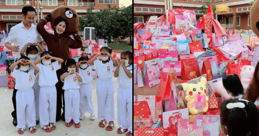 ធ្វើល្អបានល្អ! យប់មិញនេះអ្នកនាងស្រីអូន និងស្វាមី ឆ្លងឆ្នាំជាមួយកូនៗកុមារកំព្រា 154នាក់នៅមណ្ឌល និងចែកកាដូ ជាង 700កាដូជូនកូនៗទៀតផង