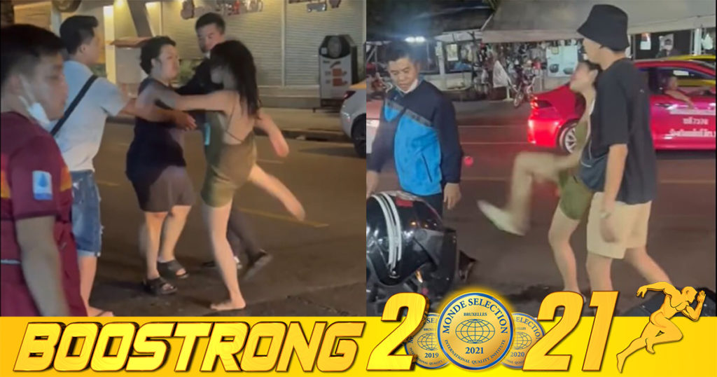 កុំចេះតែហ៊ាន! ខឹងគេមិនព្រមជល់កែវជាមួយ បុរសម្នាក់យកស្រាស្រោចលើស្រីស្អាតម្នាក់ ទីបំផុតត្រូវនាងប្រដៅវិញយ៉ាងចាស់ដៃ ព្រោះនាងជាអ្នកប្រដាល់មុយថៃ (មានវីដេអូ)