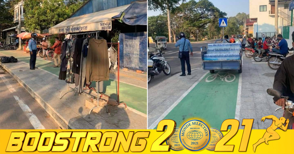 អាជ្ញាធរក្រុងសៀមរាបចុះណែនាំប្រជាពលរដ្ឋ កុំអោយចតយានយន្ត និងដាក់របស់របរបាំងផ្លូវសម្រាប់ជិះកង់