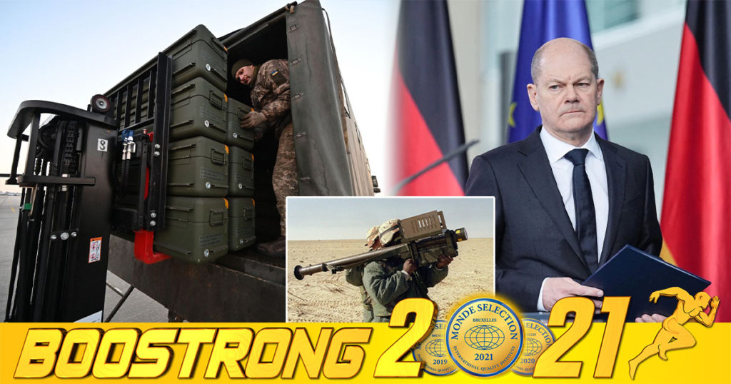 អាល្លឺម៉ង់សម្រេចបញ្ជូនអាវុធទៅជួយអ៊ុយក្រែន រួមមាន អាវុធប្រឆាំងរថគ្រោះ ១,០០០ ដើម, មីស៊ីល ៥០០ គ្រឿង និងរ៉ុក្កែតប្រឆាំងរថគ្រោះ ៤០០ គ្រឿង