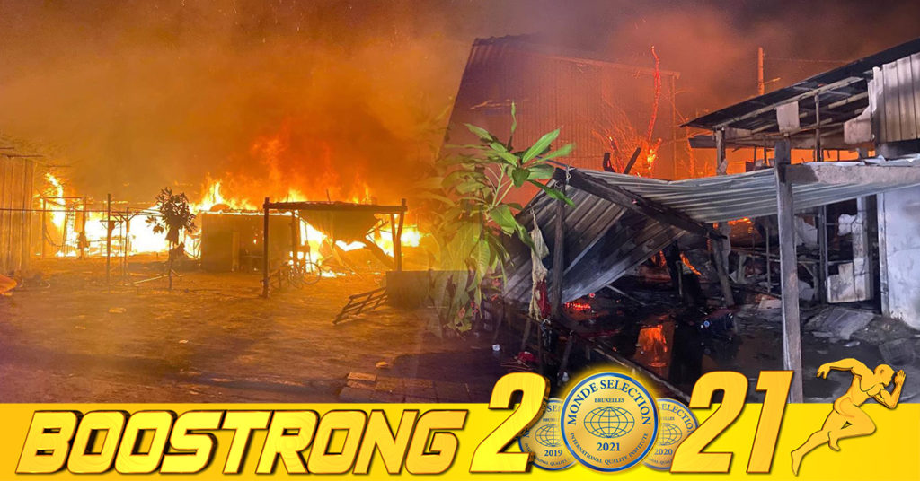 សូមប្រុងប្រយ័ត្នចំពោះចរន្តអគ្គិសនី! កាលពីយប់មិញនេះ ឆ្លងចរន្តអគ្គិសនី បណ្ដាលឱ្យឆាបឆេះផ្ទះប្រជាពលរដ្ឋមួយកន្លែងអស់ជាង ១០ខ្នងផ្ទះ និងបំផ្លាញសម្ភារៈខូចខាតអស់ទាំងស្រុង