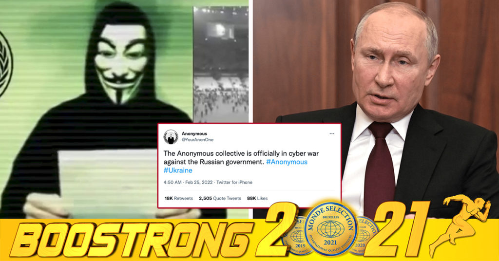 ក្រុមហេកឃឺ Anonymous បានប្រកាសសង្គ្រាមអ៉ីនធឺណេត ប្រឆាំងនឹងរដ្ឋាភិបាលរបស់លោក វ្ល៉ាឌីមៀ ពូទីន