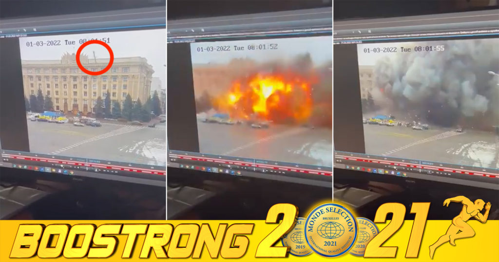 វីដេអូស្តែងៗ កាំជ្រួចមីស៊ីលរបស់រុស្ស៊ីវាយប្រហារអគាររដ្ឋាភិបាលនៅទីក្រុង Kharkov ឃើញហើយគួរឲ្យខ្លាច