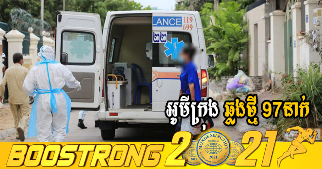 ក្រសួងរកឃើញអ្នកឆ្លងថ្មី 97នាក់ (ករណីនាំចូល 09នាក់ និងឆ្លងសហគមន៍ 88នាក់) ប្រភេទអូមីក្រុងទាំងអស់ ខណៈអ្នកជាសះស្បើយ 152នាក់