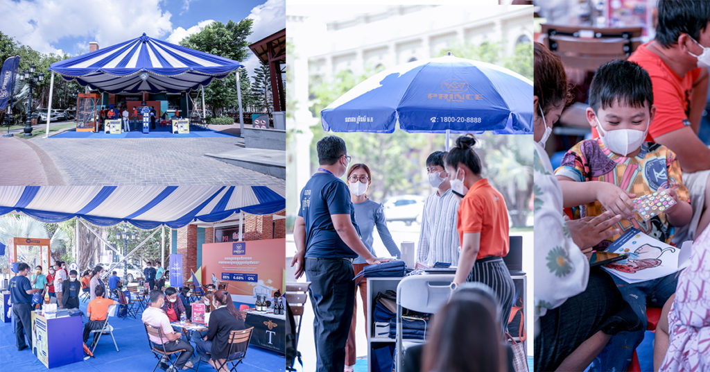 យុទ្ធនាការស្តង់ធនាគារ ព្រីនស៍ កំពុងដំណើរការនៅបុរី ប៉េង ហួត បឹងស្នោរ  ដើម្បីផ្សព្វផ្សាយពីសេវាបង់ផ្តាច់ឥណទានគេហដ្ឋាន!