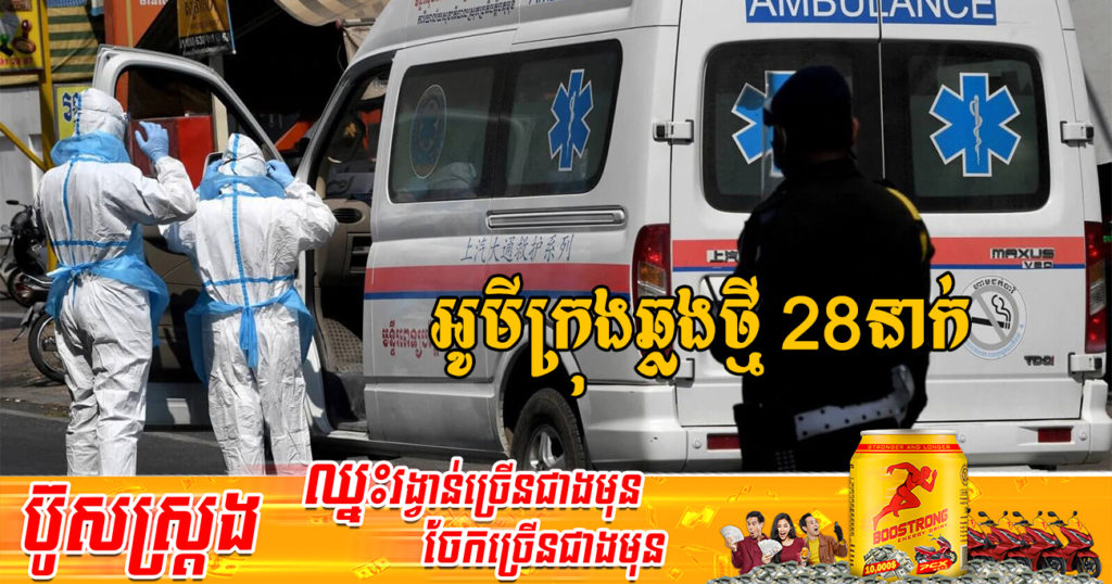 ក្រសួងរកឃើញអ្នកឆ្លងកូវីដថ្មី 28នាក់ (ឆ្លងក្នុងសហគមន៍ទាំងអស់) និងអ្នកជាសះស្បើយ 52នាក់