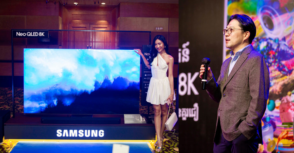ក្រុមហ៊ុន សាមសុង បានធ្វើការសម្ពោធផ្លូវការនូវកំពូលទូរទស្សន៍ Neo QLED 8K   សម្រាប់ឆ្នាំ 2022 និងបានតាំងបង្ហាញផលិតផលអេឡិចត្រូនិកទំនើបៗយ៉ាងច្រើន  នៅសណ្ឋាគារណាហ្គាវើលដ៍!