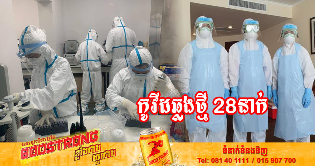 ថ្ងៃនេះ ក្រសួងសុខាភិបាលបន្តរកឃើញអ្នកឆ្លងកូវីដថ្មី 28នាក់បន្ថែមទៀត និងអ្នកជាសះស្បើយ 37នាក់