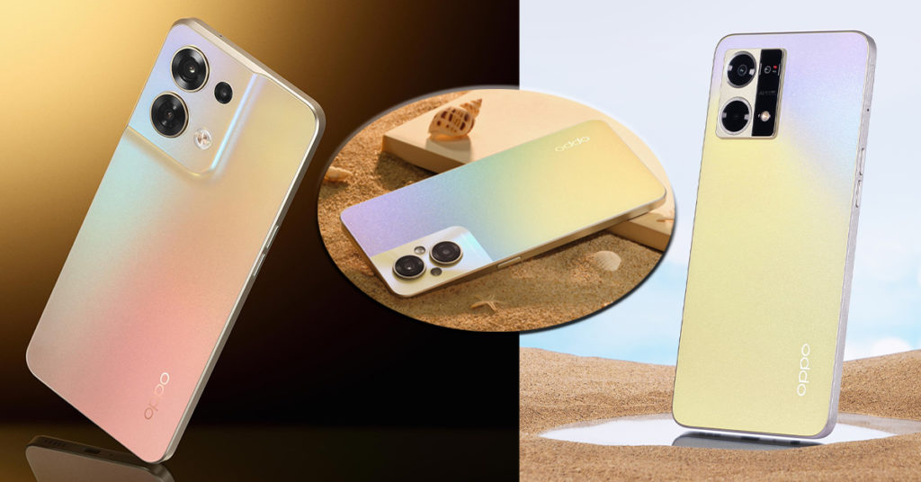 OPPO Reno8 Series រំលេចពណ៌មាសរាប់ពាន់ពីមុំផ្សេងៗគ្នាបង្ហាញនូវភាពស្រស់ស្អាតប្លែកពីគ្នាដកចិត្តមិនរួច