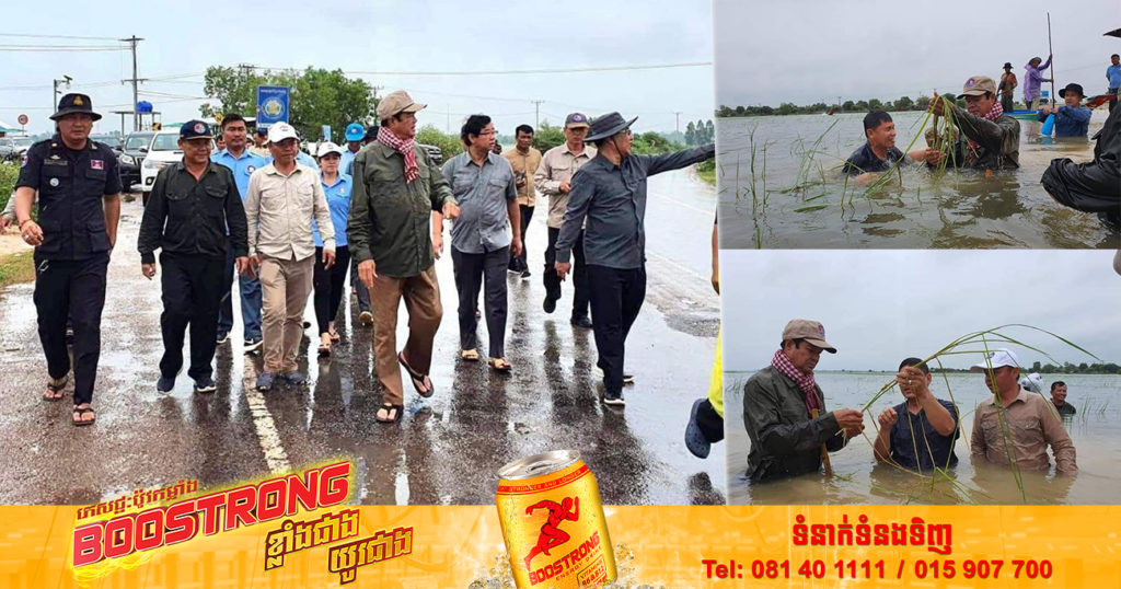 ដំណាំស្រូវជាង ៣២០០០ហិកតានៅខេត្តសៀមរាប កំពុងជន់លិចដោយជំនន់ទឹកភ្លៀង