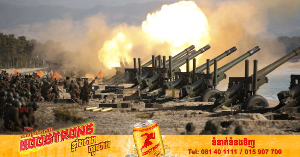 កូរ៉េខាងជើង​បានបាញ់​កាំភ្លើងធំ ៩០គ្រាប់ ចូលទៅក្នុងដែនសមុទ្រ ដើម្បី​ឆ្លើយតប​នឹង​សមយុទ្ធគ្រាប់ពិតរវាងអាមេរិក​ និងកូរ៉េខាងត្បូង