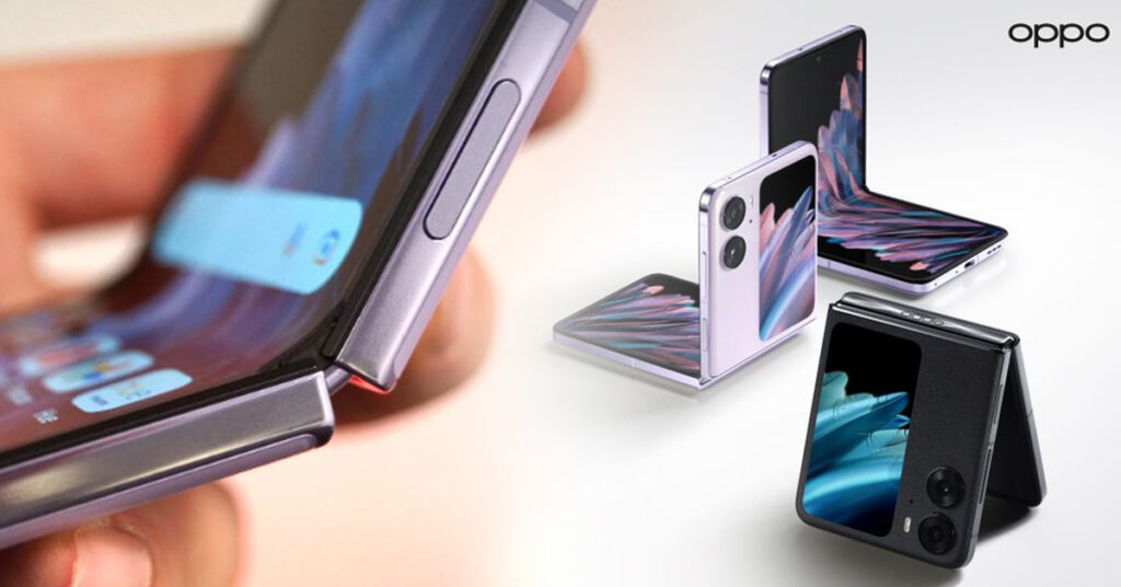 OPPO Find N2 Flip បង្កប់ចំណុចពិសេសដ៏ទាក់ទាញជាងស្មាតហ្វូនបត់ដទៃ ដោយសារអេក្រង់បត់ស្ទើរតែគ្មានស្នាមផ្នត់