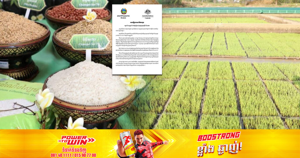 ក្រសួងកសិកម្ម ចេញសេចក្ដីប្រកាសព័ត៌មានរួមកម្ពុជា និង អូស្ត្រាលី ដាក់ឱ្យប្រើប្រាស់ពូជស្រូវក្រអូបថ្មីគឺ ចំប៉ីស៧០