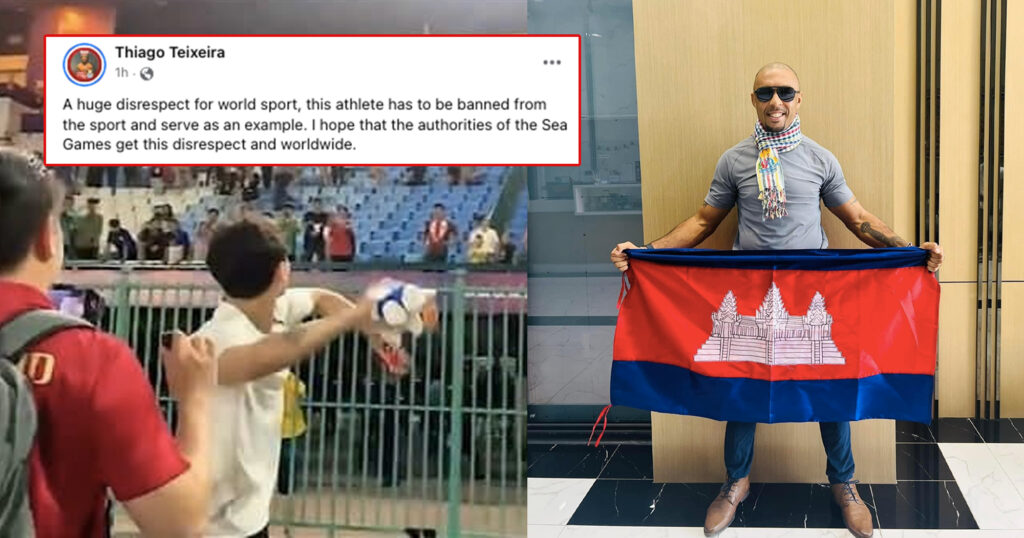 សែន ចន្ទរិទ្ធីគុន បានបញ្ចេញប្រតិកម្មចំពោះការគប់ចោលមេដាយ និងតុក្កតារបស់ជម្រើសជាតិថៃ ហើយថា បុគ្គលនោះគួរតែត្រូវបានហាមឃាត់