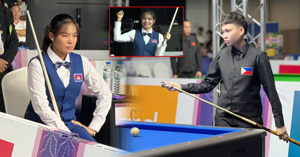 កីឡាការនី ស្រួង ភាវី បានឈ្នះគូប្រកួតហ្វីលីពីននៅក្នុងការប្រកួតដំបូងសម្រាប់វិញ្ញាសា Billiards Sport