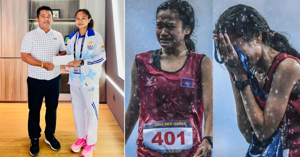 ឧកញ៉ា ស្រី ចាន់ថន បានជួបជាមួយកីឡាការនីរត់ប្រណាំង ប៊ូ សំណាង ដើម្បីជួបសន្ទនា និងប្រគល់ថវិកាចំនួន ៥ លានរៀលជូនដល់ប្អូនស្រី