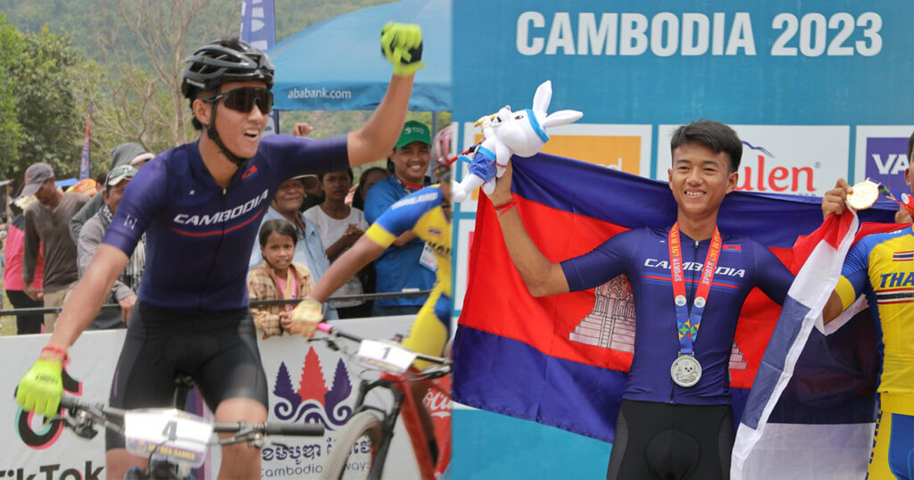 កីឡាករកង់ភ្នំកម្ពុជា ឃីម ម៉េងឡុង ដណ្ដើមបានមេដាយប្រាក់ ក្នុងវិញ្ញាសាប្រណាំងកង់ភ្នំ