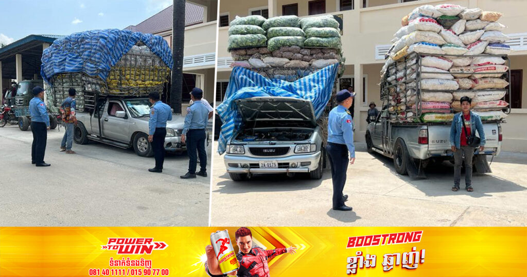 កម្លាំងល្បាតចល័ត ឃាត់រថយន្តកែច្នៃខុសបច្ចេកទេស និងរថយន្តដឹកសំពីងសំពោង យកមកធ្វើកិច្ចសន្យាអប់រំ ឱ្យឈប់ដឹកបែបនេះតទៅទៀត