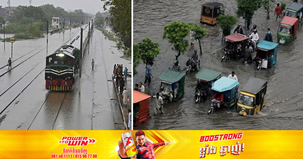 យ៉ាងហោចណាស់មនុស្សជាង ១០០ នាក់បានបាត់បង់ជីវិត និង ១៨០ នាក់បានរងរបួស នៅប៉ាគីស្ថានដោយសាររដូវខ្យល់មូសុង