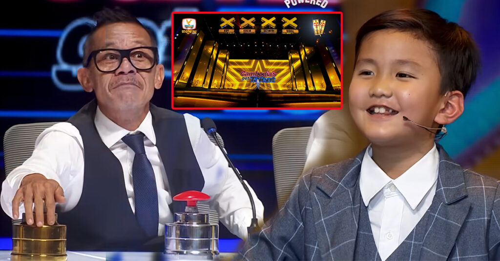 ប៊ូតុងមាសដំបូងរបស់ Cambodia’s Got Talents រដូវកាលទី3 បានទៅលើកុមារាវ័យ 8ឆ្នាំ រូបនេះ  