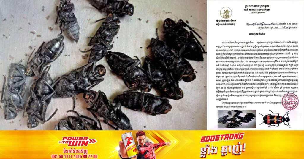 មន្ទីរសុខាភិបាលខេត្តព្រះវិហារ អំពាវនាវដល់ប្រជាពលរដ្ឋកុំបរិភោគសត្វកំភេមខ្មោច ព្រោះអាចបណ្ដាលឱ្យបាត់បង់ជីវិត