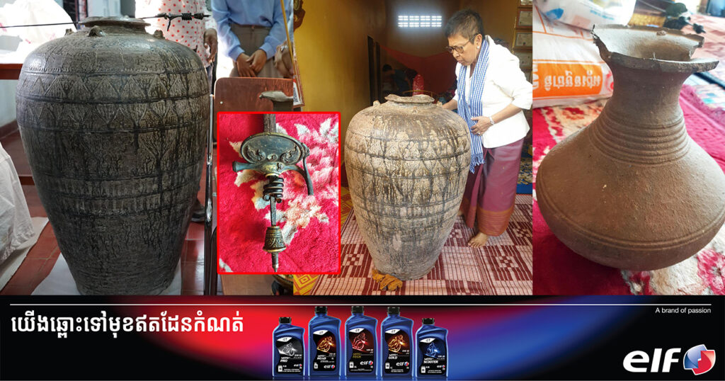 ចៅអធិការវត្តព្រះហស្ថក្បាល ខេត្តពោធិ៍សាត់ ប្រគល់វត្ថុបុរាណចំនួន៣ ជូនសារមន្ទីរជាតិកម្ពុជា ដើម្បីតាំងបង្ហាញពីភាពសំបូរបែបនៃមរតកវប្បធម៌ខ្មែរ